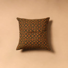 Kutch Tagai Patchwork Ajrakh Mashru Silk Cushion Cover (16 x 16 in) 07