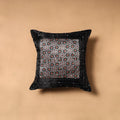 Kutch Tagai Patchwork Ajrakh Mashru Silk Cushion Cover (16 x 16 in) 08