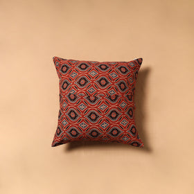 Kutch Tagai Patchwork Ajrakh Mashru Silk Cushion Cover (16 x 16 in) 10