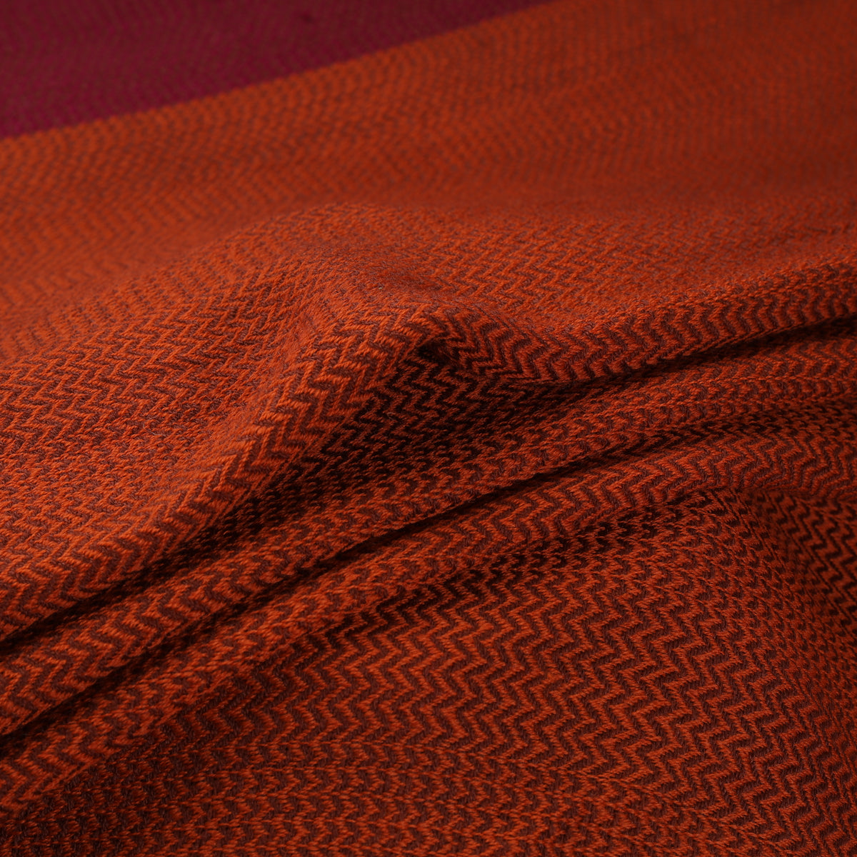 Maroon - Kumaun Handwoven Merino Woolen Fabric 04