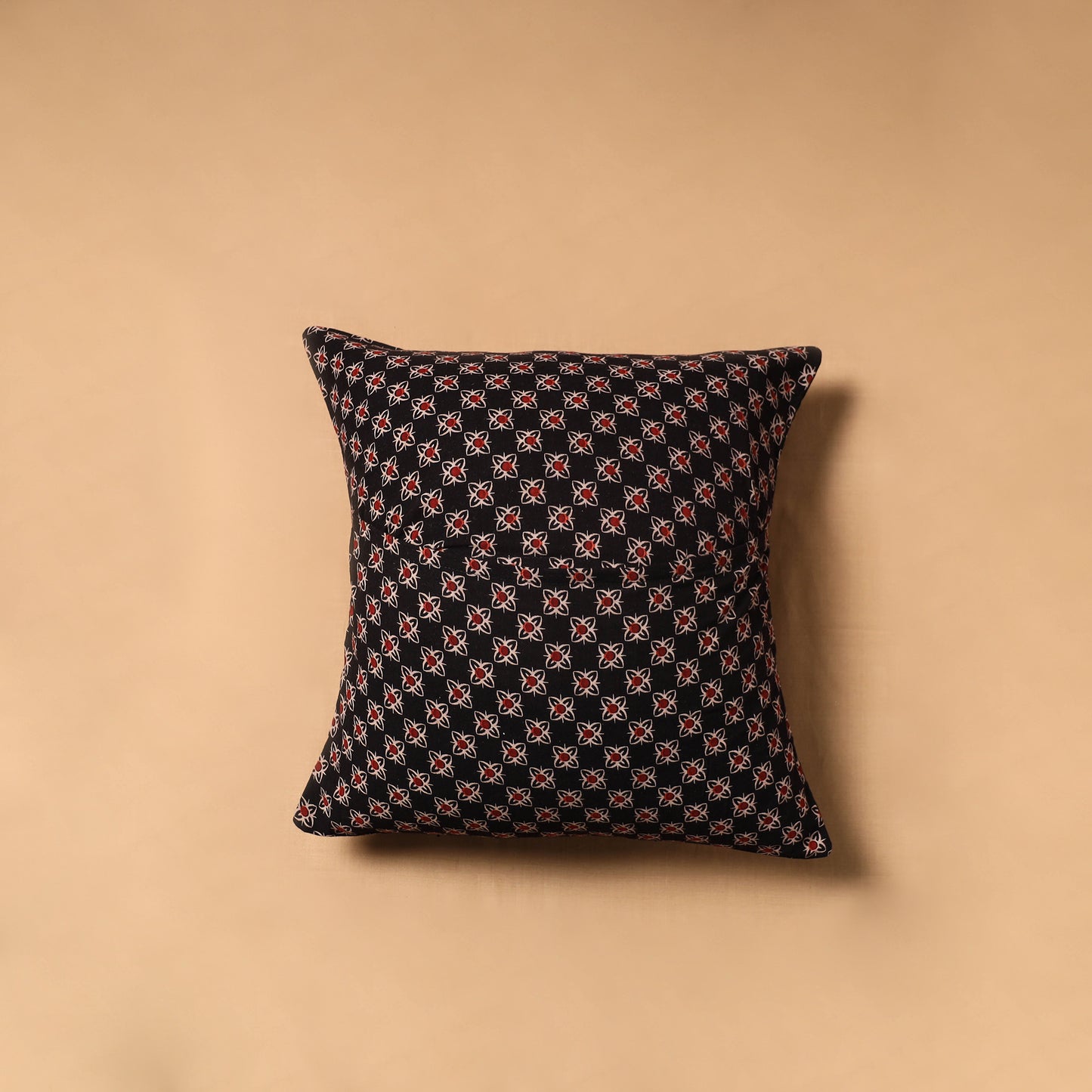 Kutch Tagai Patchwork Ajrakh Mashru Silk Cushion Cover (16 x 16 in) 11
