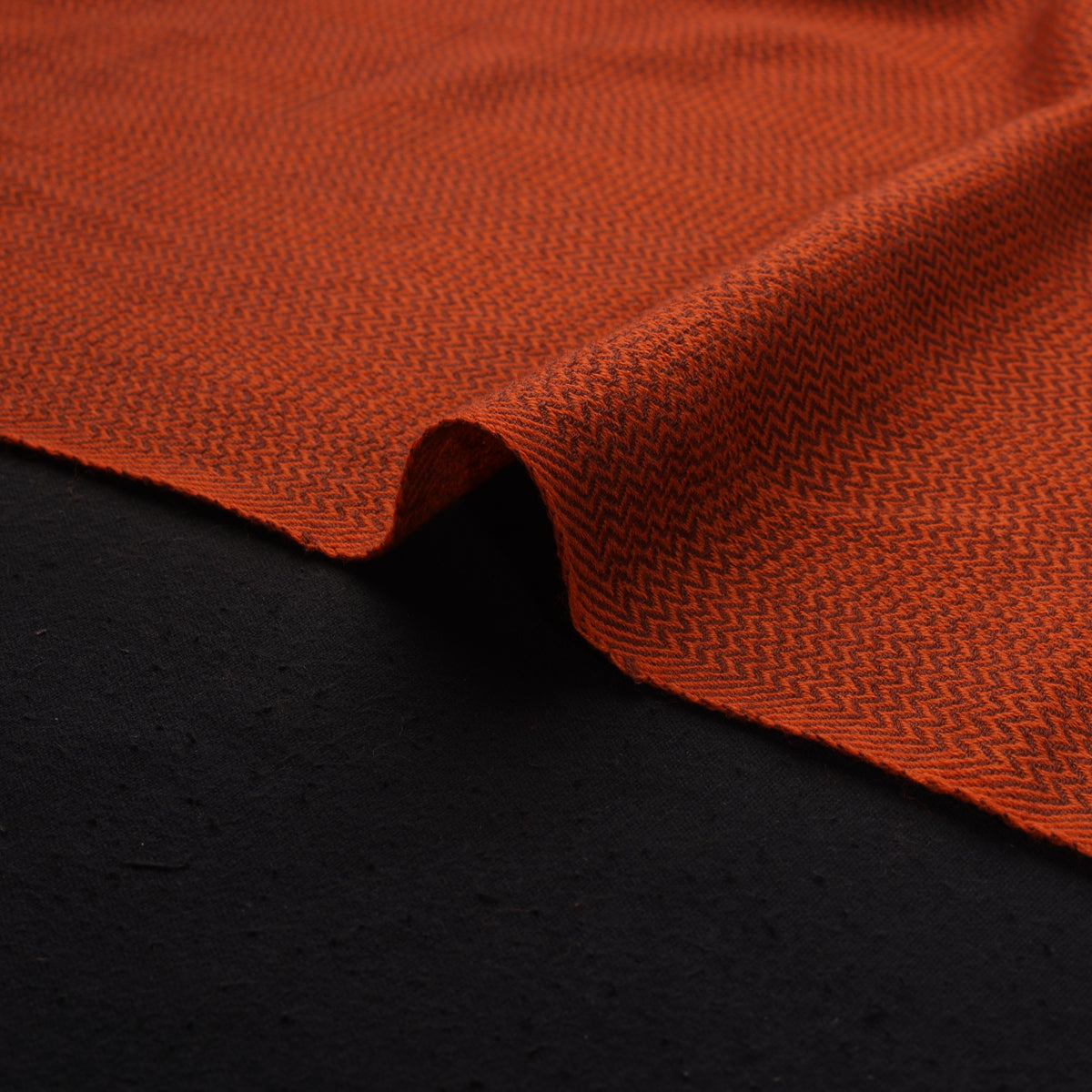 Maroon - Kumaun Handwoven Merino Woolen Fabric 04