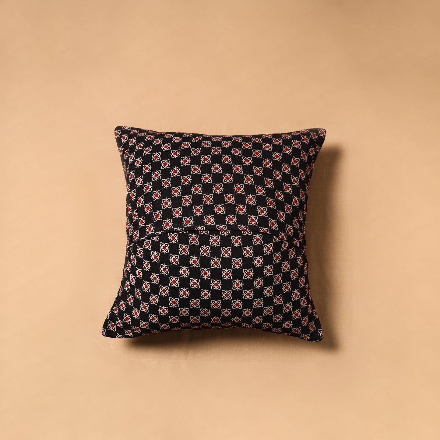 Kutch Tagai Patchwork Ajrakh Mashru Silk Cushion Cover (16 x 16 in) 12