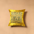 Kutch Tagai Patchwork Ajrakh Mashru Silk Cushion Cover (16 x 16 in) 13