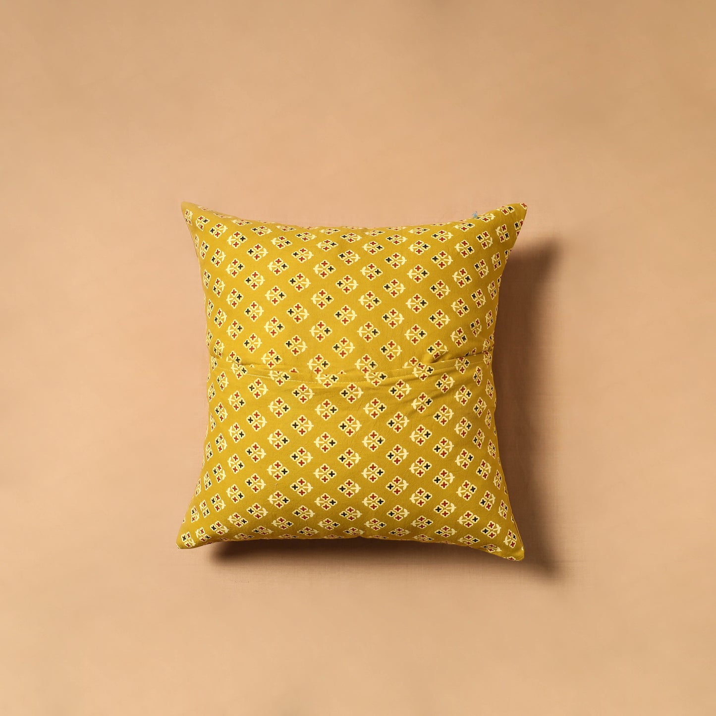 Kutch Tagai Patchwork Ajrakh Mashru Silk Cushion Cover (16 x 16 in) 13