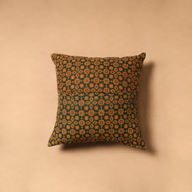 Kutch Tagai Patchwork Ajrakh Mashru Silk Cushion Cover (16 x 16 in) 14