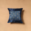 Kutch Tagai Patchwork Ajrakh Mashru Silk Cushion Cover (12 x 12 in) 15