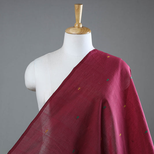Pink - Srikakulam Jamdani Buti Pure Handloom Cotton Fabric 15