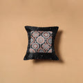 Kutch Tagai Patchwork Ajrakh Mashru Silk Cushion Cover (12 x 12 in) 17