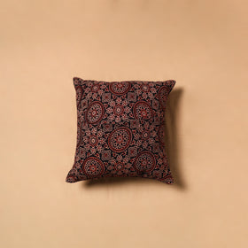 Kutch Tagai Patchwork Ajrakh Mashru Silk Cushion Cover (12 x 12 in) 17