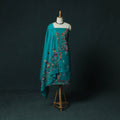 Blue - Hand Embroidered Cotton 3pc Unstitched Dress Material 49