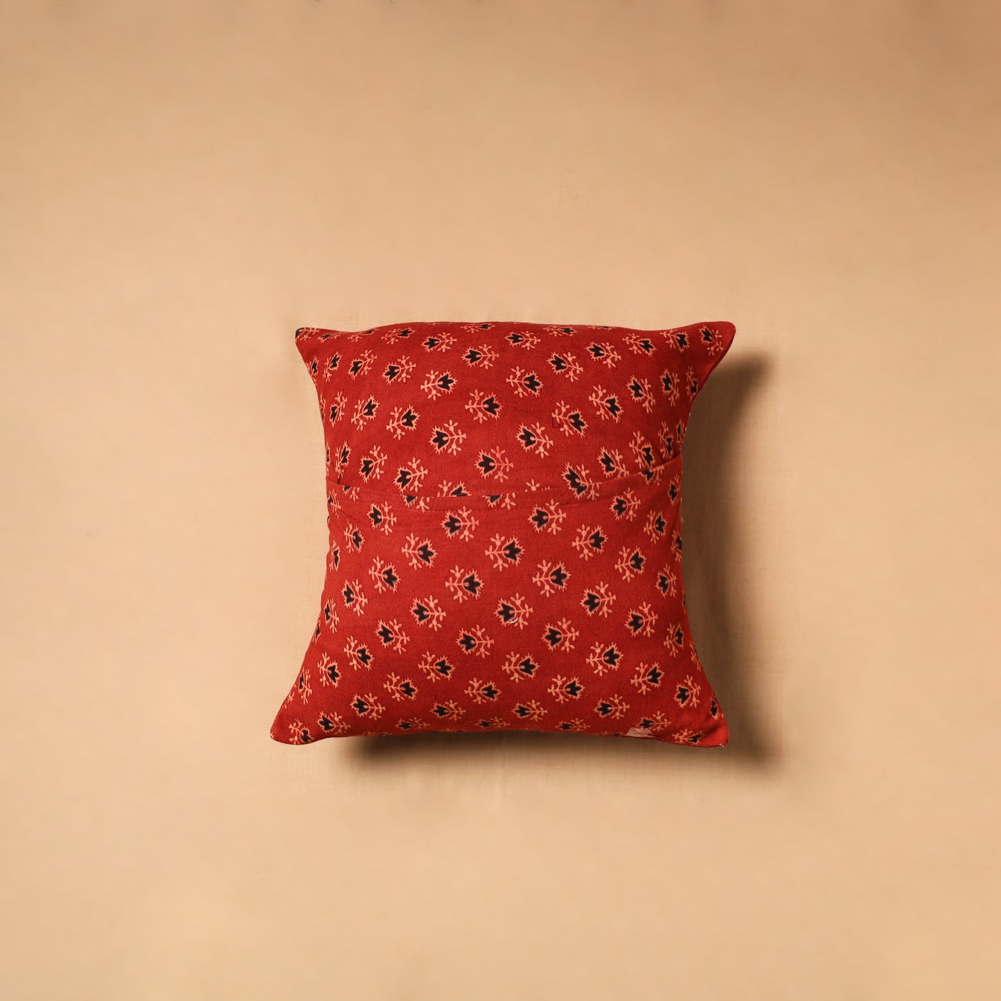 Kutch Tagai Patchwork Ajrakh Mashru Silk Cushion Cover (12 x 12 in) 18