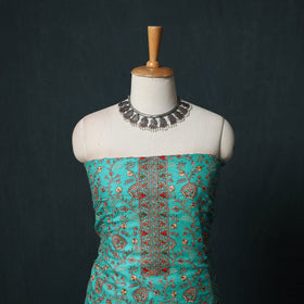 3pc Heavy Embroidered Wool Unstitched Dress Material Suit Set 46
