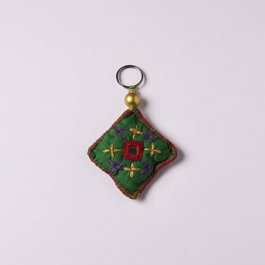 Handmade Mirror & Threadwork Keychain 119