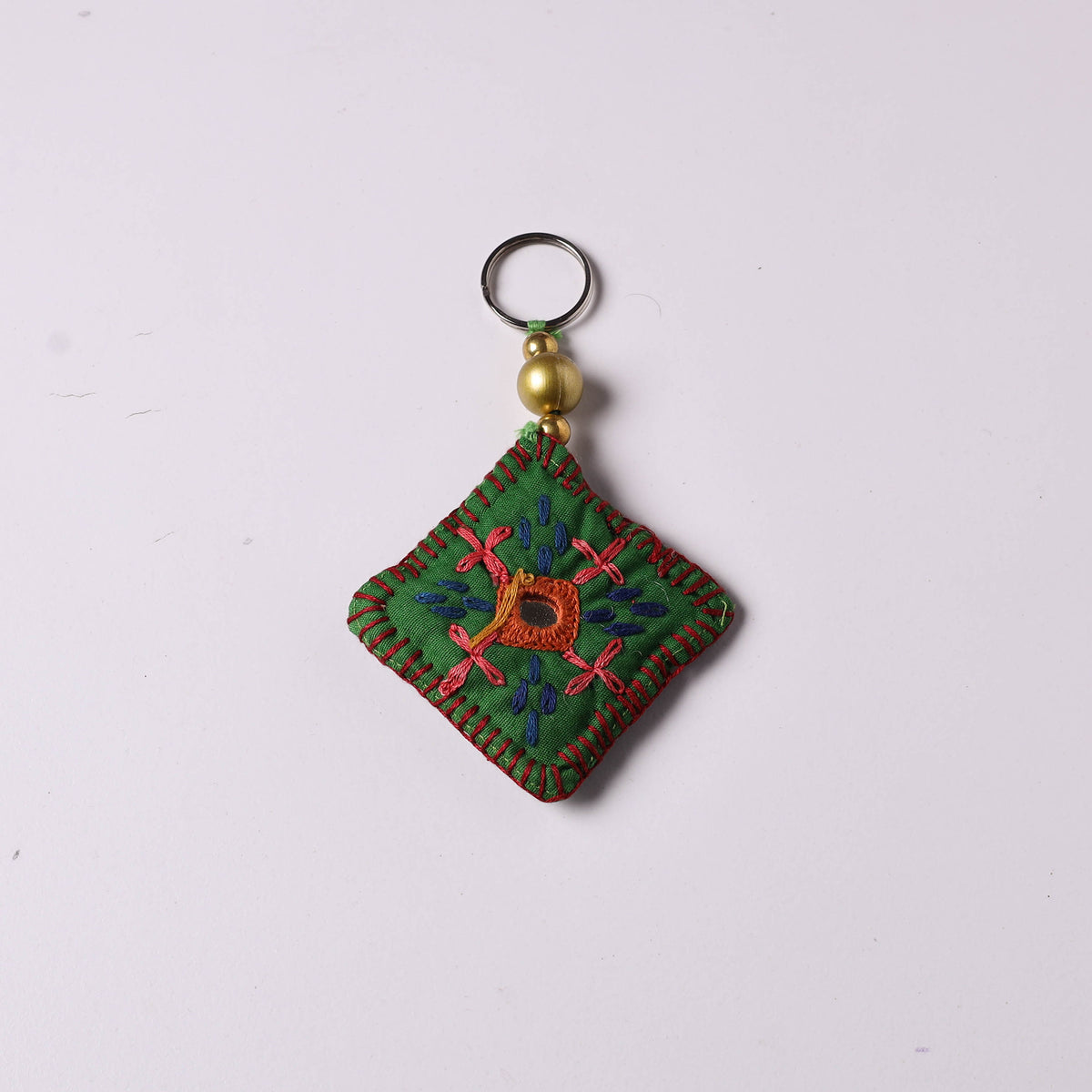 Handmade Mirror & Threadwork Keychain 120