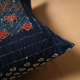 Kutch Tagai Patchwork Ajrakh Cotton Cushion Cover (16 x 16 in) 20
