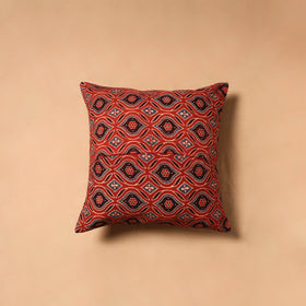 Kutch Tagai Patchwork Ajrakh Cotton Cushion Cover (16 x 16 in) 21