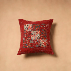 Kutch Tagai Patchwork Ajrakh Cotton Cushion Cover (16 x 16 in) 22