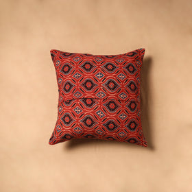 Kutch Tagai Patchwork Ajrakh Cotton Cushion Cover (16 x 16 in) 22