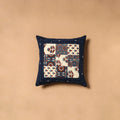 Kutch Tagai Patchwork Ajrakh Cotton Cushion Cover (12 x 12 in) 24