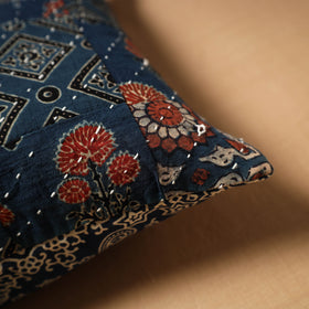 Kutch Tagai Patchwork Ajrakh Cotton Cushion Cover (12 x 12 in) 25