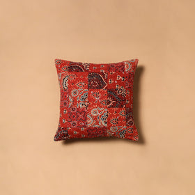 Kutch Tagai Patchwork Ajrakh Cotton Cushion Cover (12 x 12 in) 28