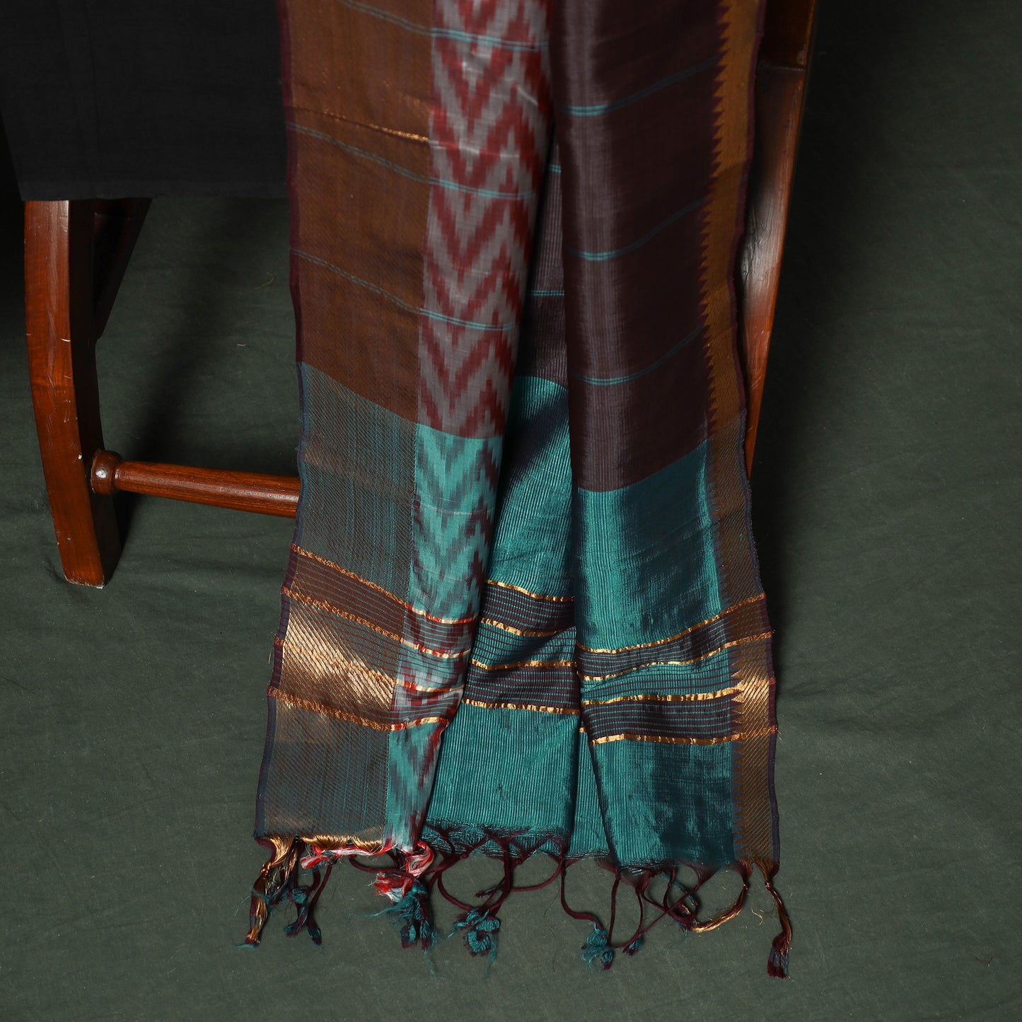 Mangalagiri Handloom Silk Cotton 3pc Unstitched Dress Material Suit Set 01