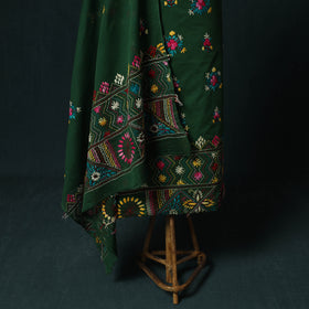 Green - Hand Embroidered Cotton 3pc Unstitched Dress Material 56