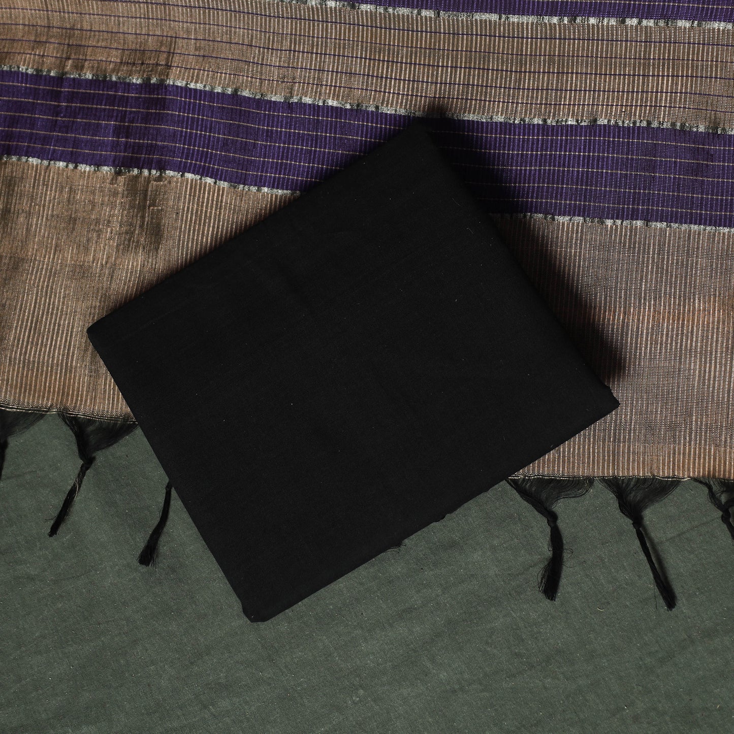 Mangalagiri Handloom Silk Cotton 3pc Unstitched Dress Material Suit Set 04