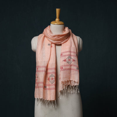Burdwan Jamdani Handloom Linen Stole 04