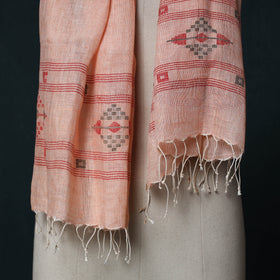 Burdwan Jamdani Handloom Linen Stole 04
