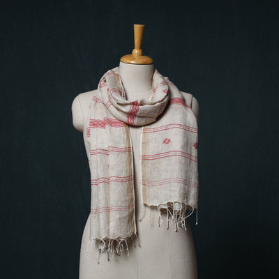 Burdwan Jamdani Handloom Linen Stole 01