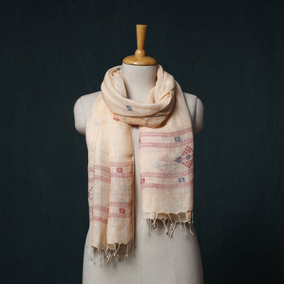 Burdwan Jamdani Handloom Linen Stole 02