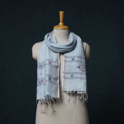 Burdwan Jamdani Handloom Linen Stole 05