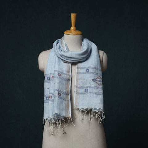Burdwan Jamdani Handloom Linen Stole 05