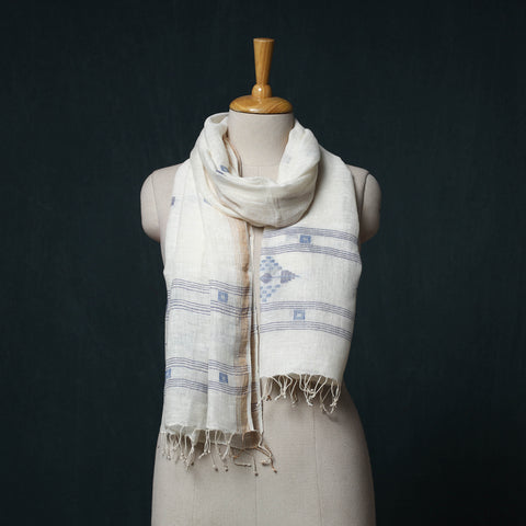 Burdwan Jamdani Handloom Linen Stole 07