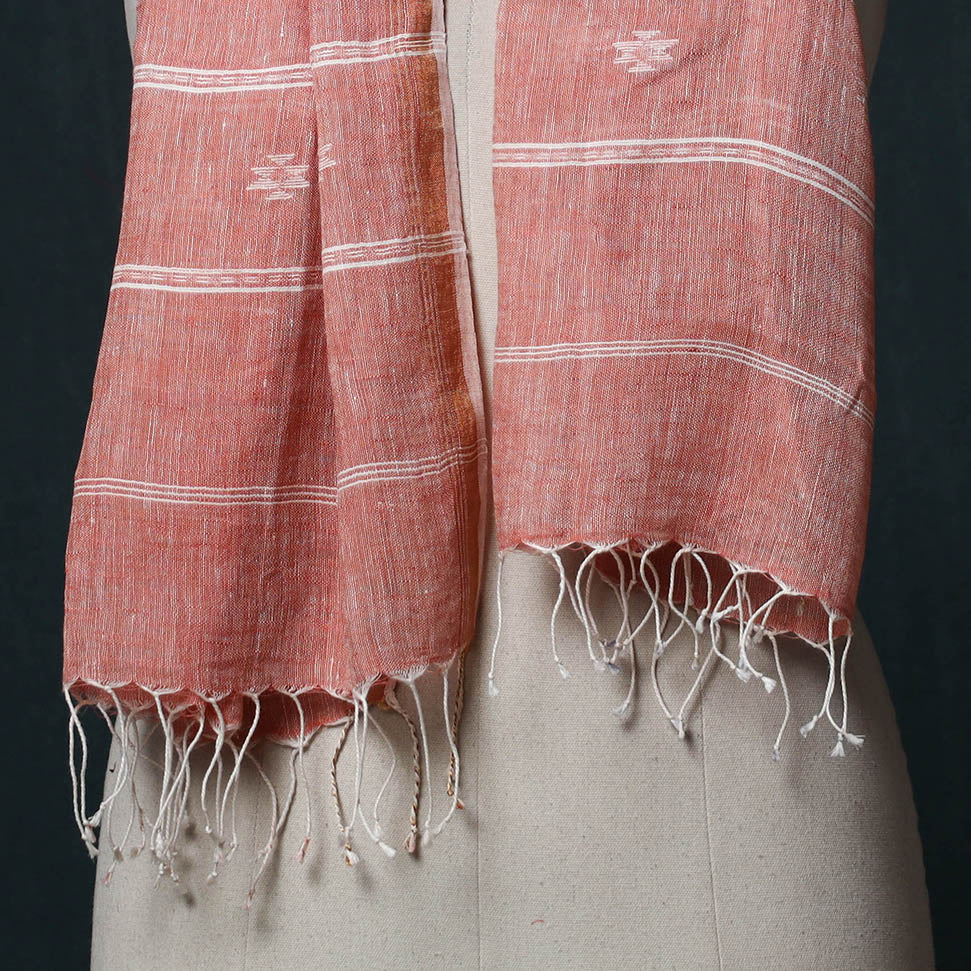 Burdwan Jamdani Handloom Linen Stole 08