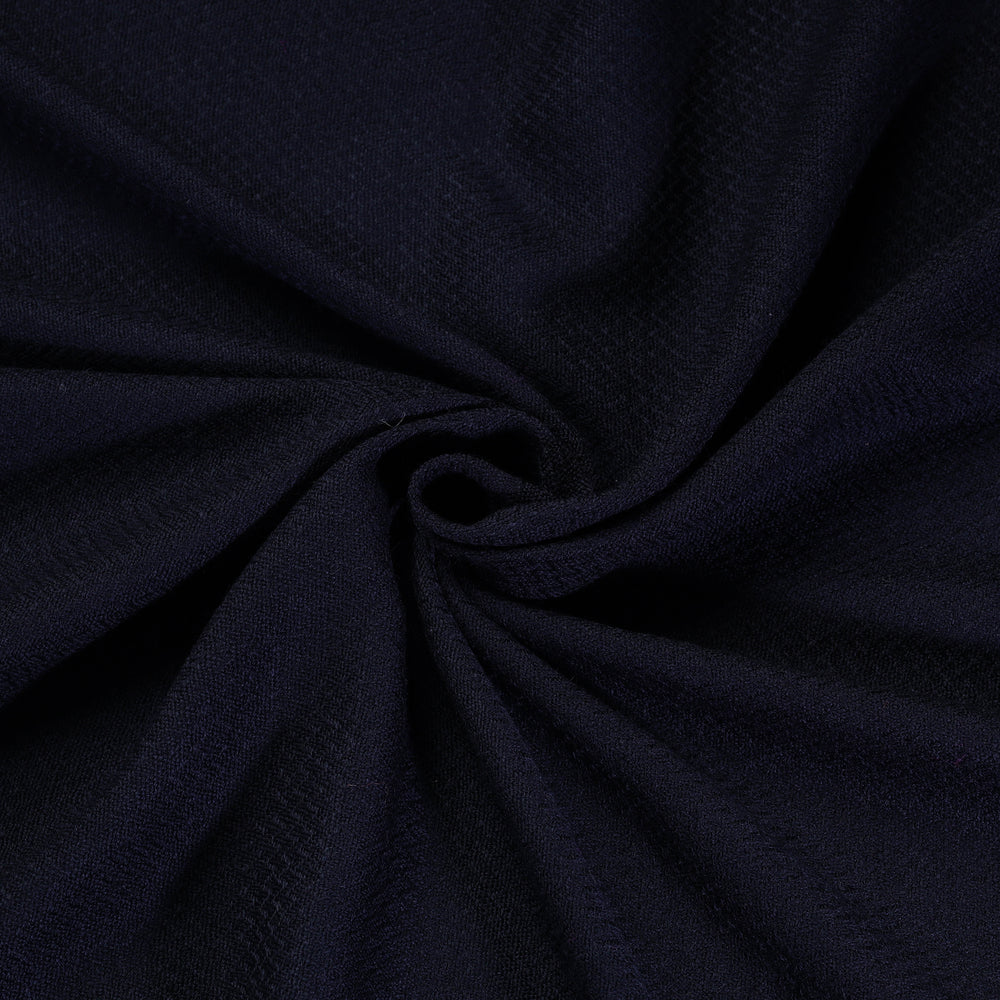 Black - Kumaun Handwoven Pure Merino Woolen Fabric 07