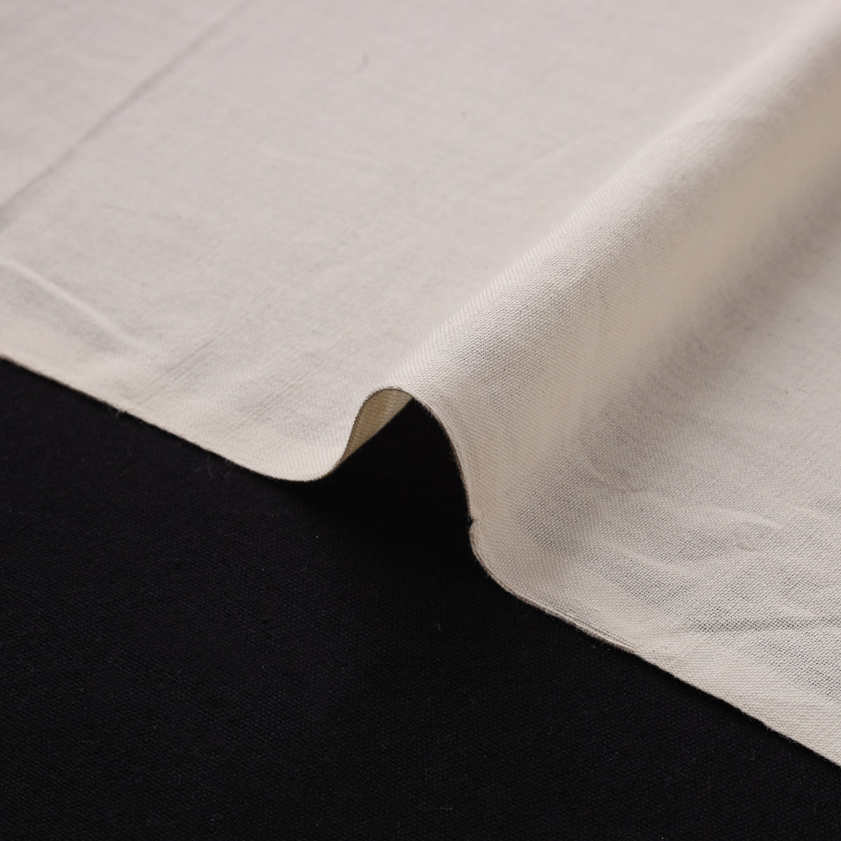White - Light Cream Jhiri Pure Handloom Cotton Fabric 02