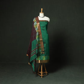 Mangalagiri Handloom Silk Cotton 3pc Unstitched Dress Material Suit Set 07