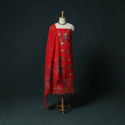 Hand Embroidered Cotton 3pc Unstitched Dress Material 62