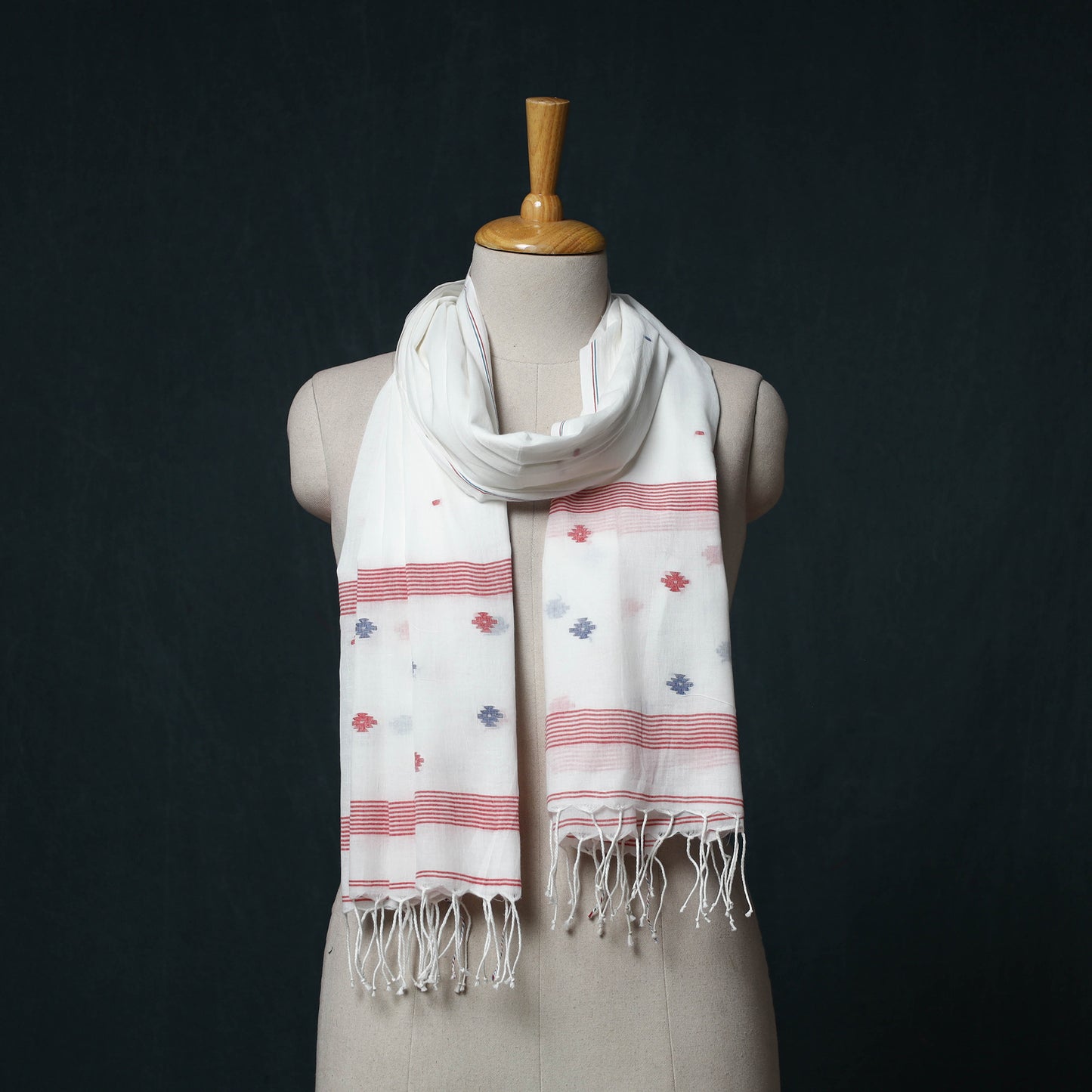 Burdwan Jamdani Handloom Cotton Stole 29