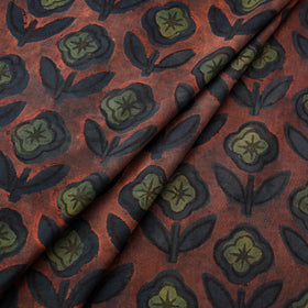 Pomegranate Peel Hand Block Print Cotton Fabric 01
