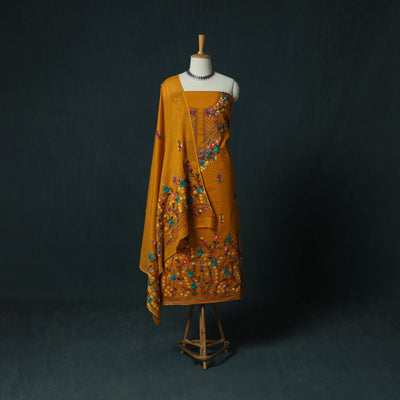 Hand Embroidered Cotton 3pc Unstitched Dress Material 64