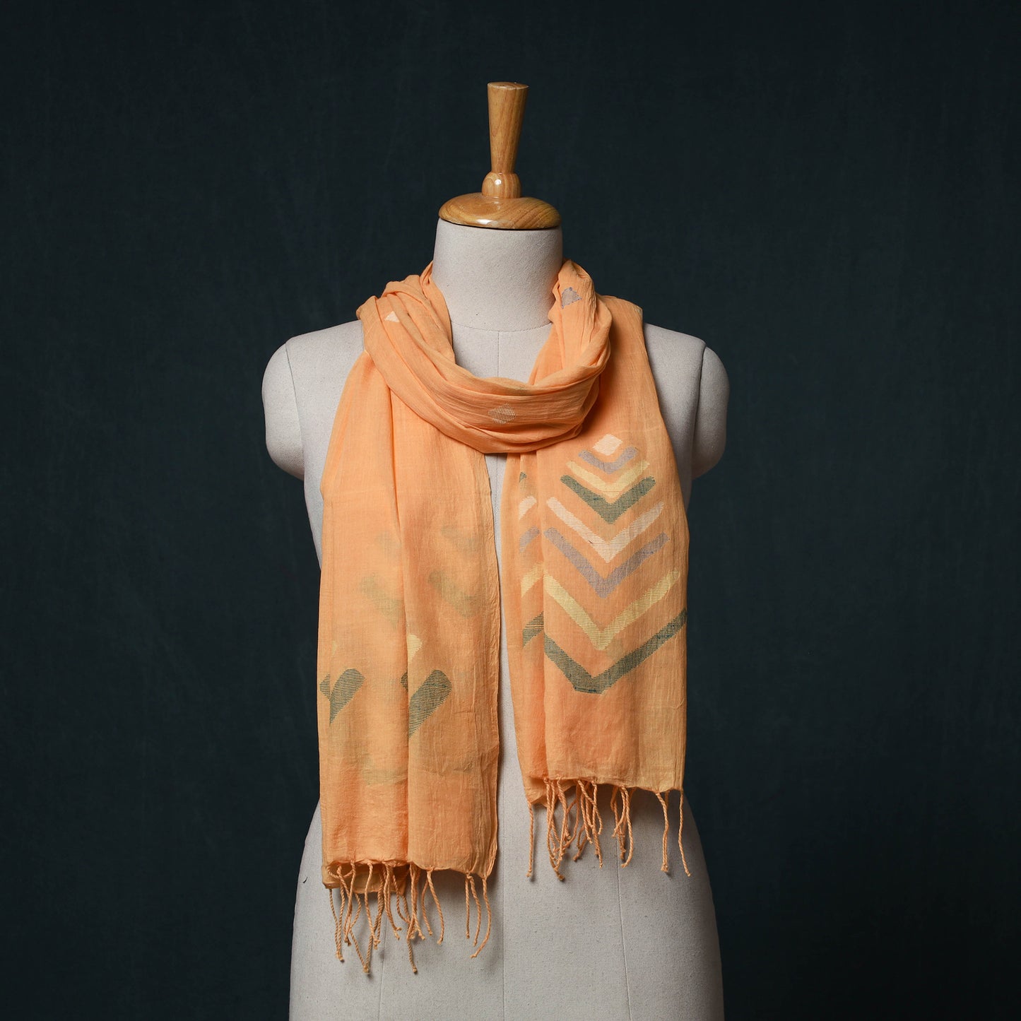 Burdwan Jamdani Handloom Cotton Stole 40