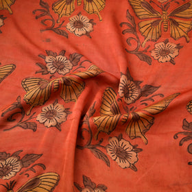 Pomegranate Peel Hand Block Print Modal Silk Fabric 03