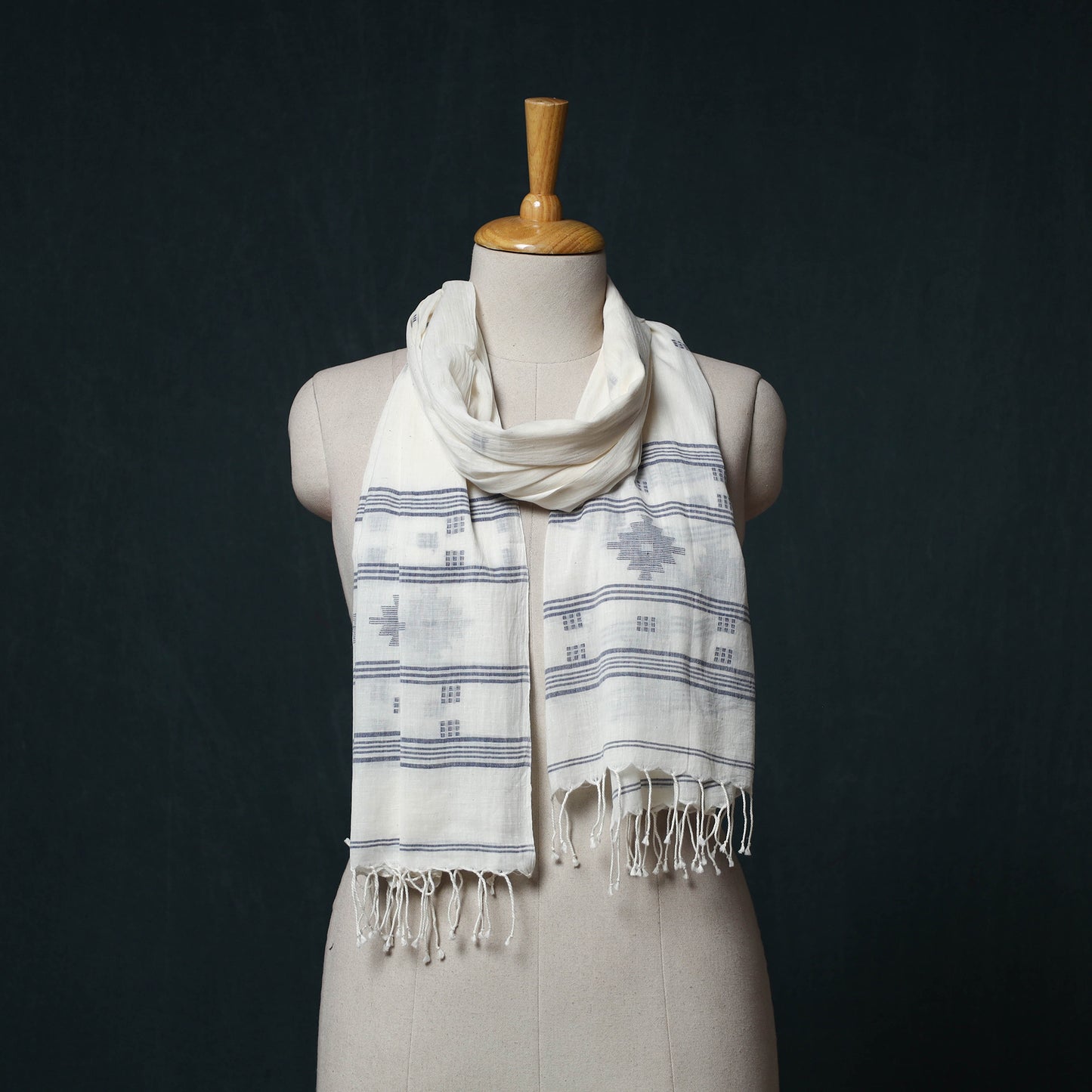 Burdwan Jamdani Handloom Cotton Stole 44