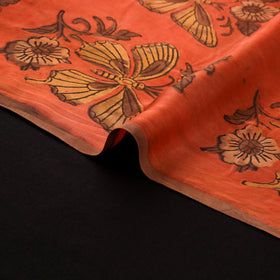 Pomegranate Peel Hand Block Print Modal Silk Fabric 03