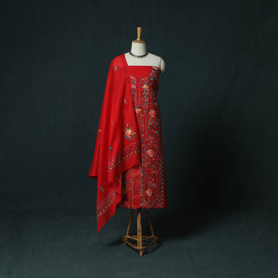 Hand Embroidered Cotton 3pc Unstitched Dress Material 65
