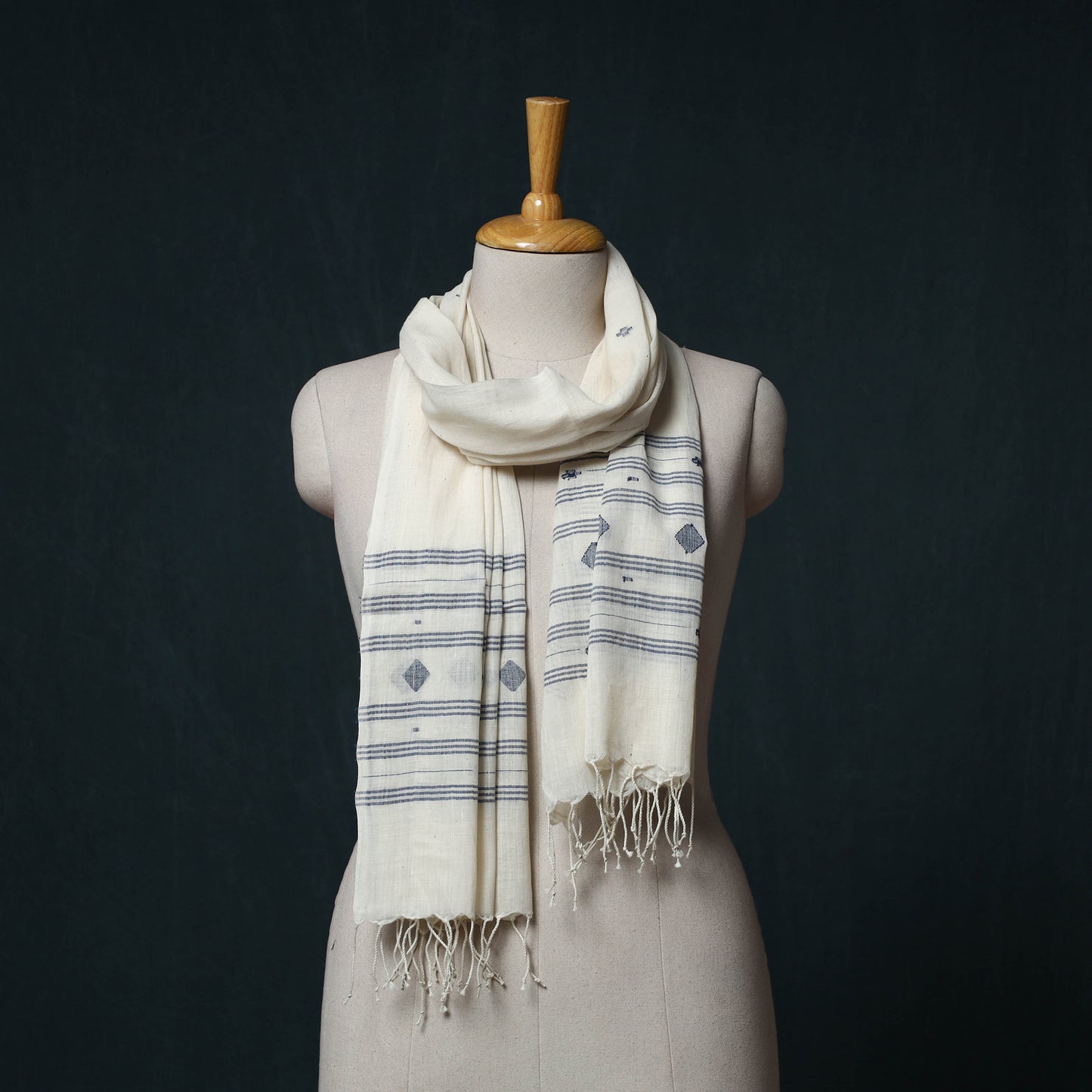 Burdwan Jamdani Handloom Cotton Stole 48